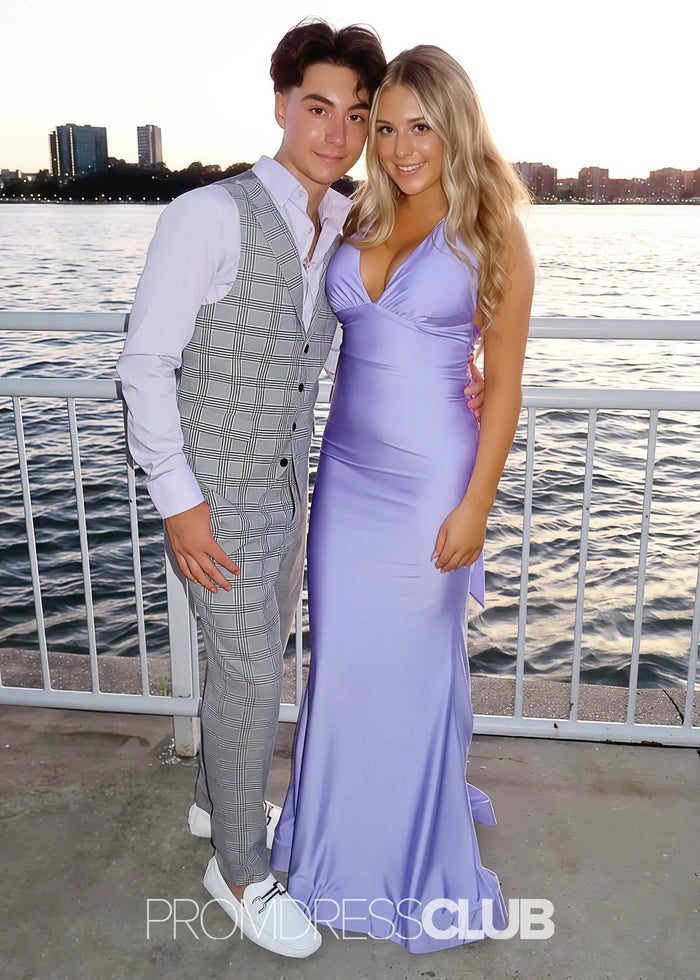 Mignon | Mermaid Plus Size Light Pink Satin Long Prom Dress Stores Near Me - Price #price_variant_lowest# - Light Purple - PromDressClub