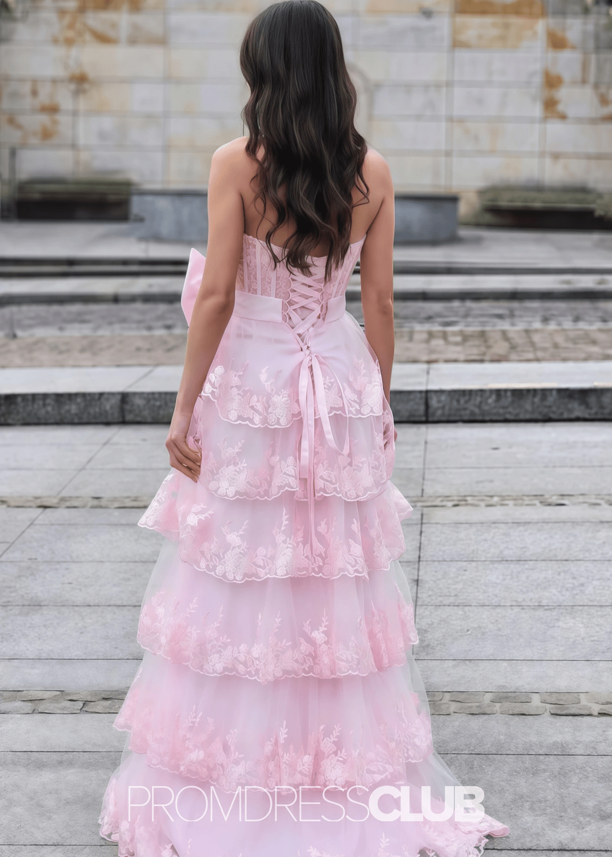 Nicola | A - Line Sequins Appliques Light Pink Long Prom Dress - Light Pink - PROMDRESS Club