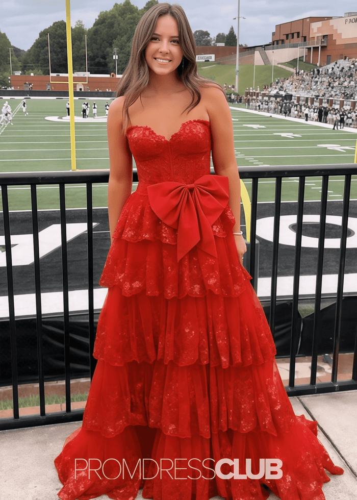 Nicola | A - Line Sequins Appliques Light Pink Long Prom Dress - Price #price_variant_lowest# - Red - PromDressClub