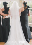 Odelette | Mermaid Plus Size Black Long Bridesmaid Dress - Black - PROMDRESS Club