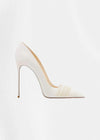 Pearl-Adorned Pointed-Toe High Heels – Stunning Black Prom Shoes & Timeless Elegance for Every Occasion Color White