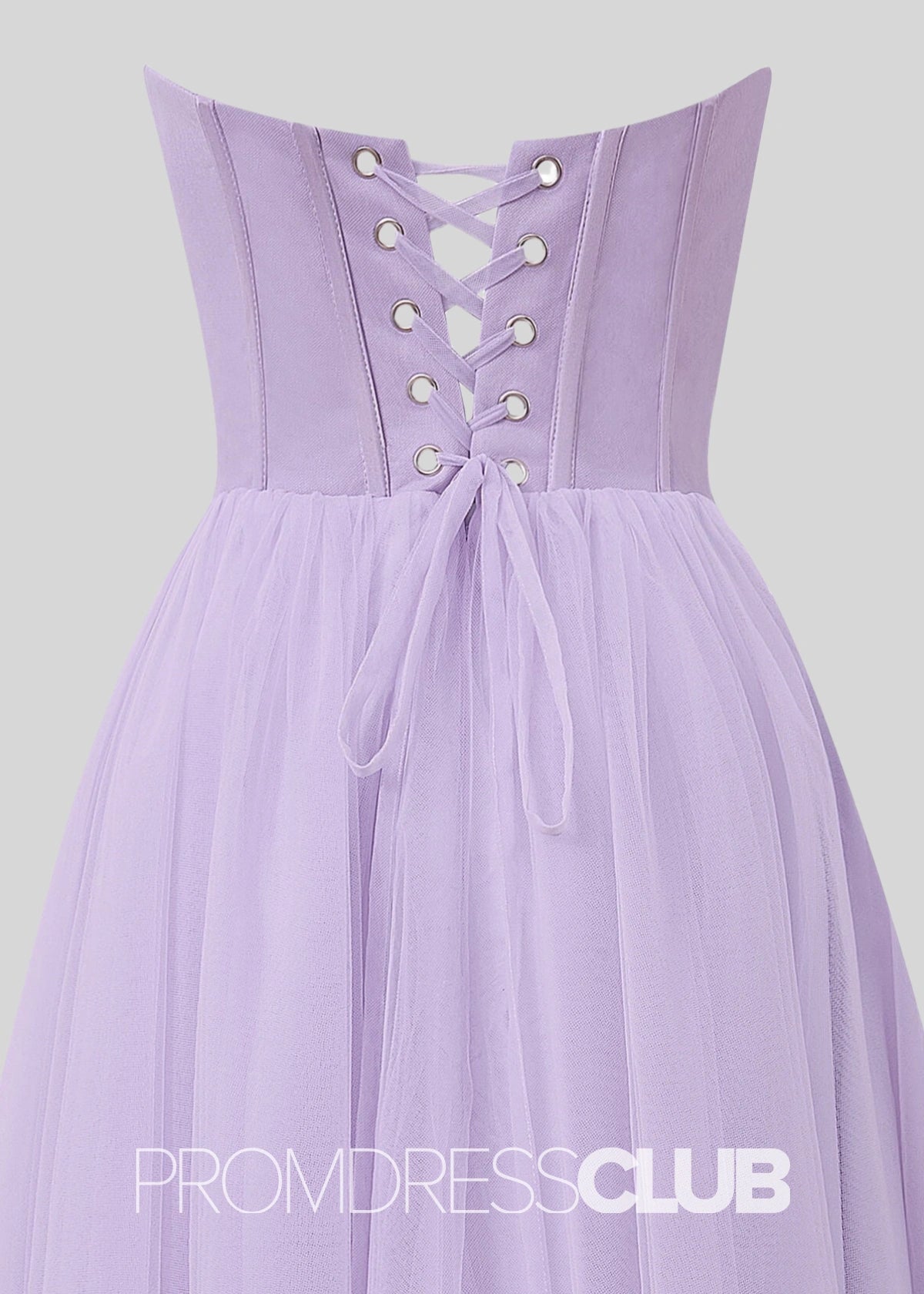 Salome |Green Long Prom Dresses Stores Near Me With A Line Strapless Puffy Tulle - Lilac - PromDressClub