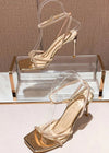 Step into Elegance with Gold Block Heel Sandals – Versatile Open Toe Heel Sandals for Every Occasion Color Gold