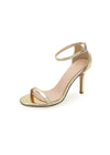 Stylish Peep Toe High Heels – Versatile Gold Leather Kitten Stiletto Heels for Every Occasion Color Gold