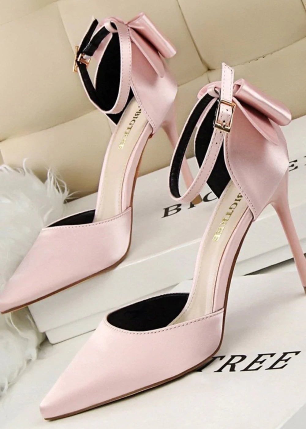 Stylish Pink Satin Prom Heels – Perfect Pointed Toe High Heels for Elegant Occasions - Pink - PromDressClub