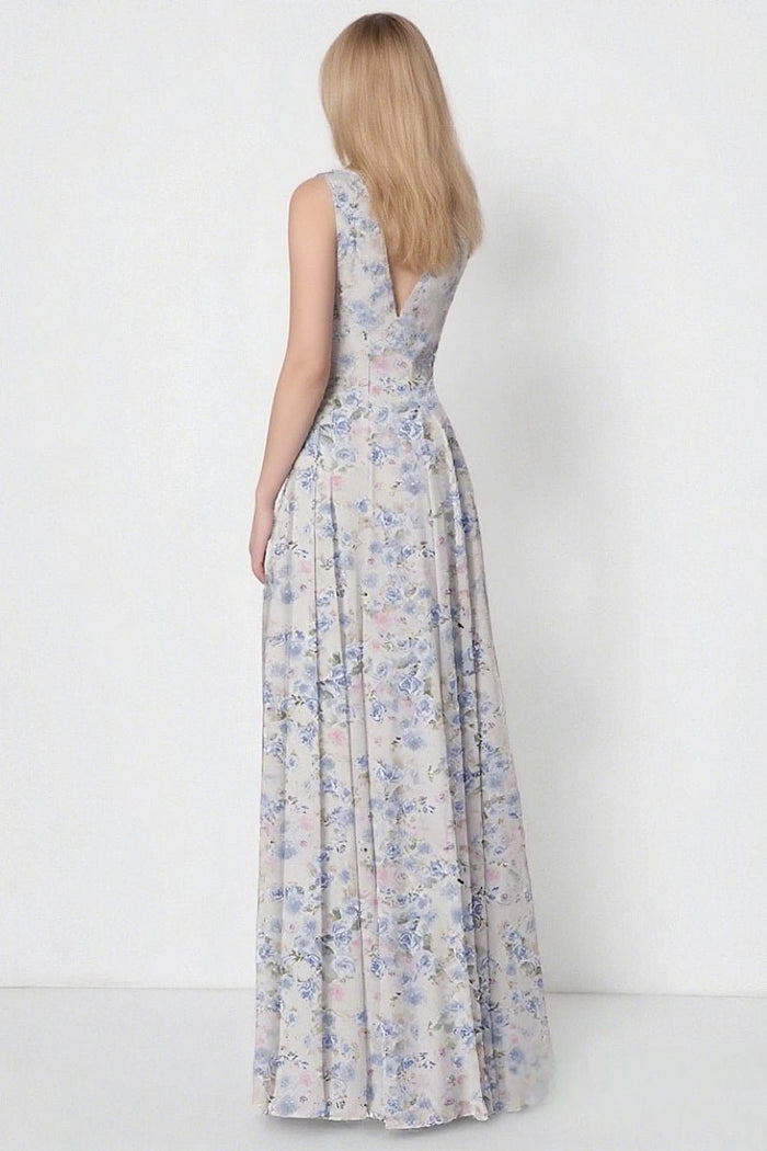 Sweetest Admirer Blue and White Floral Bridesmaid Dress Garden Weddings - Blue Floral - PromDressClub