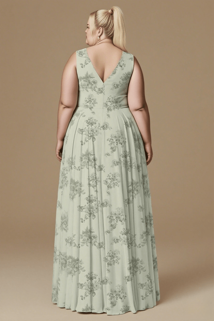 Sweetest Admirer Sage Green Floral Bridesmaid Dress Rustic Charm - Sage Floral - PromDressClub