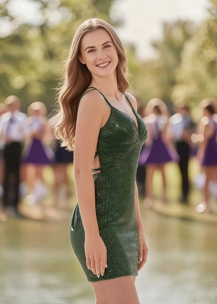 Tailor Made for You Sequin Navy Blue Hoco Dress for Homecoming Glamour - Navy Blue - PromDressClub