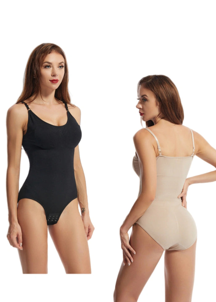 Ultimate Best Shapewear for Back Fat Smoothing and Booty Lifting in Black and Neutral - Black - PromDressClub