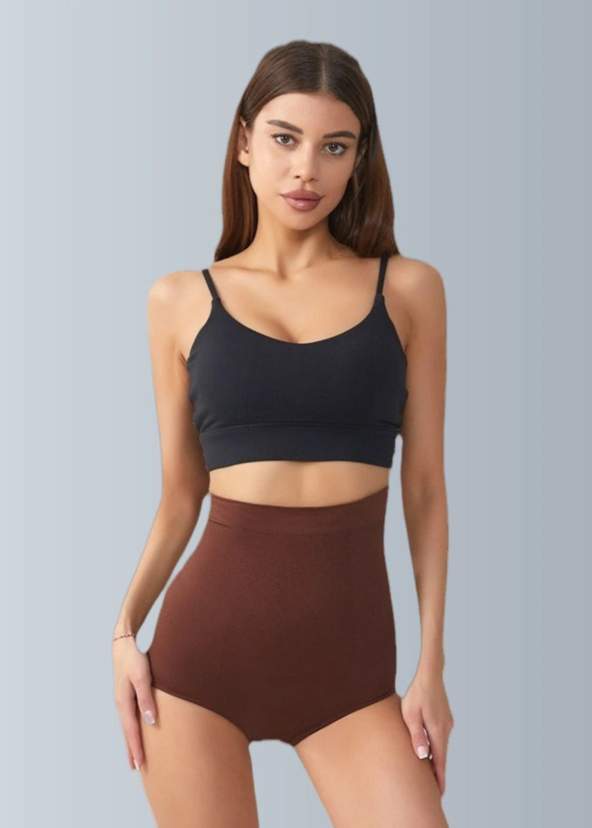Versatile Shapewear Underwear for Built In Dresses Plus Size Bodysuits - Chocolate - PromDressClub
